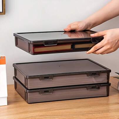 Organizador de documentos A4 a prueba de agua, carpeta a prueba de polvo, adecuada para almacenar útiles escolares, suministros de oficina, artículos del hogar como archivos, contratos, obras de arte, certificados, libros, papelería, pinzas para el cabello, lazos para el cabello, detergente para la ropa, perlas para la ropa, para uso doméstico y de oficina