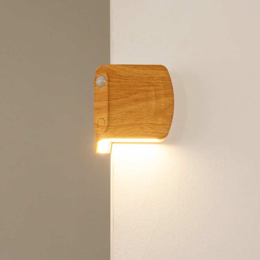 LED Motion Sensor Wall Light, Wireless Magnetic Wall Lamp, USB Warm Light Night Light, Wall Hanging Decor Lamp, Eye-Caring Ambient Light, Battery Powered Design, Suitable For Corridor, Kitchen Cabinet, Wardrobe And Room Decor