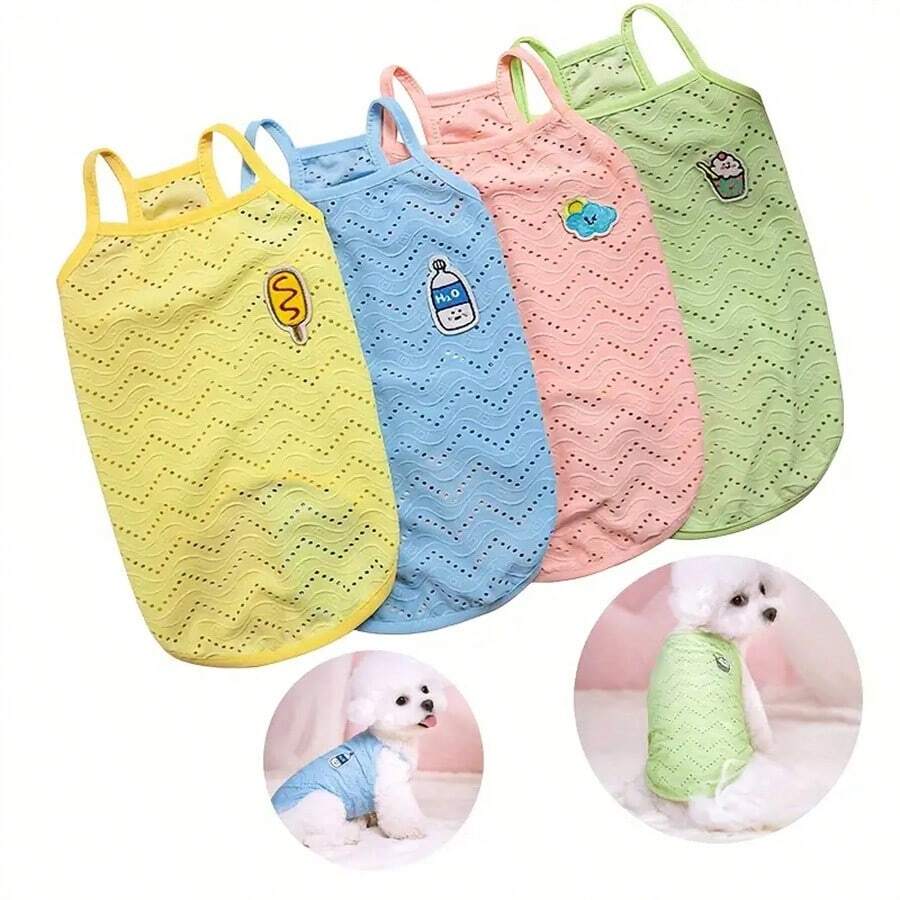 Lightweight Cute Dog Vest For Small Dogs, Breathable Pet Apparel For Puppy, Cat Vest, Summer - Multicolor - View 1