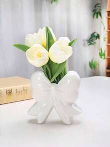 1pc Ceramic Vase, Suitable For Room Decor, Living Room, Dining Table Decor, Wedding Decoration, Rama Decor Gift, Vase, Decorative Style, Decorative Vase, Gift - Multicolor - View 6