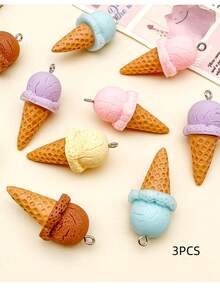 10-100个/包 树脂仿真可爱冰淇淋吊坠 DIY耳环项链钥匙扣饰品配件批发 - 多款 - 查看 13