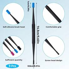 9 Pcs Ear Wax Removal Tool Spiral Ear Wax Remover Silicone Ear Cleaning Kit Reusable Ear Cleaner Wax Remover For Ears  Ear Wax Removal Tool For Olders Adult Kids - mặc định - Xem 2