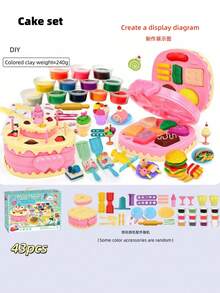 55/40/38/34件儿童橡皮泥套装，柔软易塑形，慢干配方，激发无限创意。采用小麦粉制成，罐装储存，适合DIY，是开学季、家庭作业、亲子互动、家庭娱乐的理想益智玩具，可制作圣诞节和万圣节造型，也是节日、生日、毕业季等节日送礼佳品。采用带提手的礼盒包装（使用后请密封保存，带提手的礼盒包装是送礼的最佳选择）。 - 彩色 - 查看 19