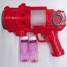 A Children's Bubble Gun With Music Effects, Suitable For Outdoor Toys, Gifts, Weddings, Easter Parties (Excluding Batteries And Refilling Fluids) - Red - View 9