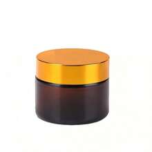 Brown Glass Cosmetic Jar, Airtight Cream Jar, Tea Color Paste Jar, Face Cream Jar - Brown - View 8