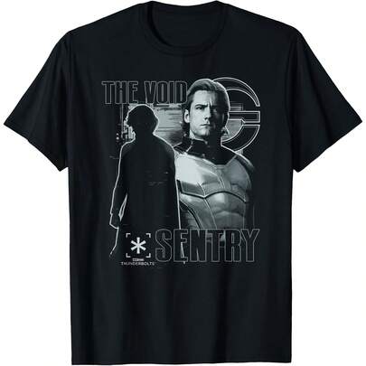 Thunderbolts The Void Sentry Duality Poster T-Shirt All Seasons,220g Pure Cotton Single-Sided Printed Crew Neck Short-Sleeved T-Shirt,Unisex Top,Base Layer