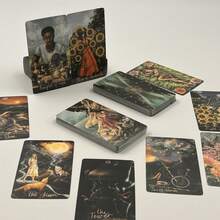 If You Missed It, You Should Reflect On The Tarot Cards. Classic Retro Design, Playing Cards For Entertainment Games, Essential Tools For Parties And Outdoor Divination. - أخضر - مشاهدة 10