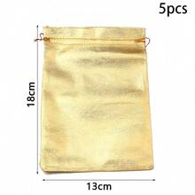 5/10 chiếc túi dây rút màu vàng, túi đựng trang sức, túi quà tặng, túi bảo quản trang sức, túi đựng đồ ăn nhẹ nhỏ dùng làm quà tặng trong tiệc cưới, tiệc lễ hội. - vàng - Xem 15