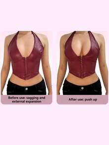 1对3D立体硅胶胸垫，上托式胸垫，聚拢提拉胸部，非常适合泳装和露背连衣裙。 - 彩色 - 查看 8