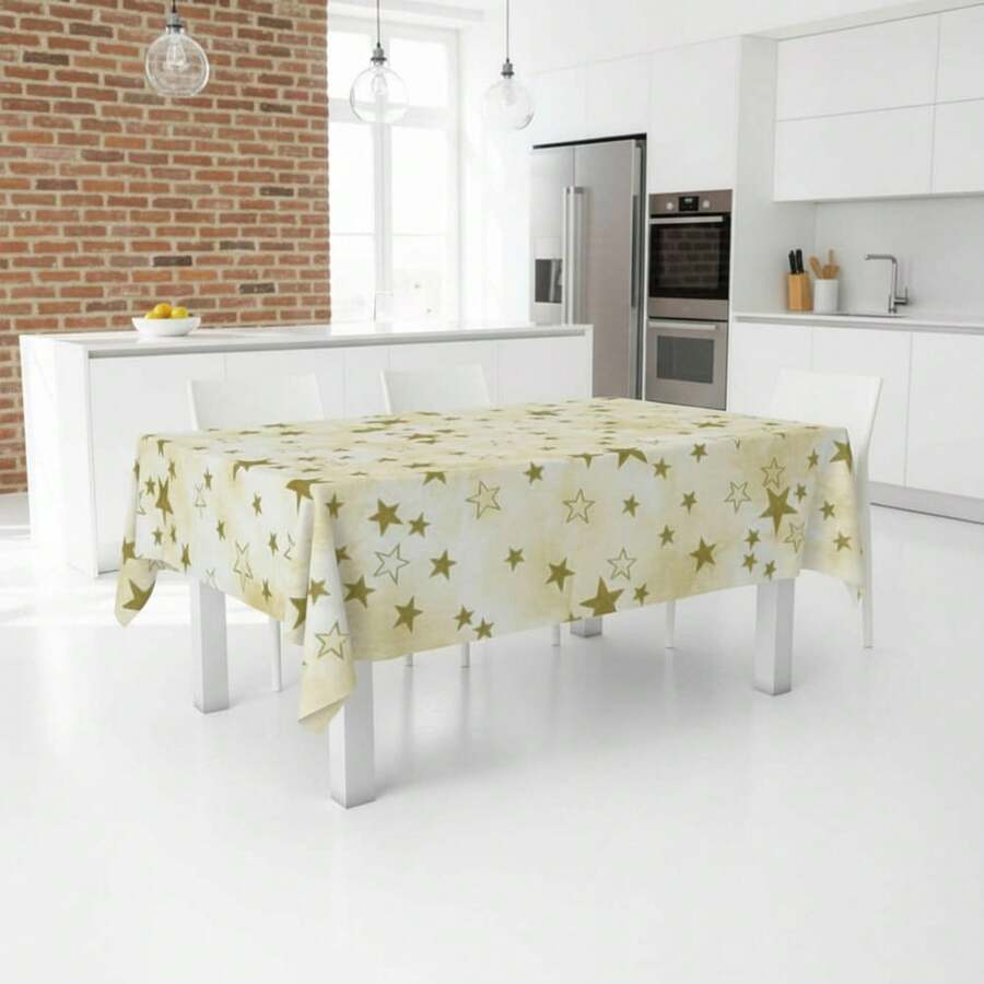 Kiva Stain-Resistant And Waterproof Christmas Oilcloth Tablecloth - Sizes From 100x140 To 300x140 Cm And Round 140 Cm - Easy-Clean Christmas Oilcloth Tablecloth - Available In 10 Designs - 選項 4 - 查看 1