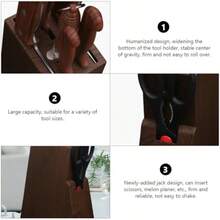 MAGICLULU 2 Piezas sujetador de cuchillo organizador de cuchillos base para cuchillos bloque de cuchillos de cocina organizador de cocina estante de corte doméstico escritorio plástico - marrnx2uds - Ver 7