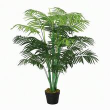 Artificial Palm Tree 125cm Tall, Artificial Plant With 18 Leaves In A Pot For Living Room Or Balcony. - A - View 4