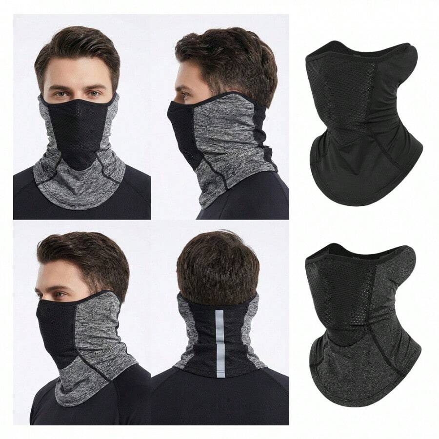 Outdoor Sports Running Neck Protector Magic Headscarf Summer Sun Protection Ice Silk Ear-Hanging Neck Cover Cycling Face Mask - GR-WB-FG-04 Xám đậm - Xem 1