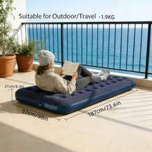 Heavy Duty Thick Inflatable Mattress - Dual Use As Mattress And Sofa, Suitable For Guests, Camping, Indoor & Outdoor - Portable Inflatable Bed, Full Body Support, Quick Installation, High Load-Bearing - Multicolor - View 5