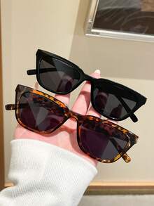 Bộ 2 kính mắt mèo kiểu dáng thường ngày, kính thời trang nữ Y2K chống tia UV, thích hợp đi biển, du lịch, dự tiệc, quà tặng hàng ngày. - Nhiều màu - Xem 7