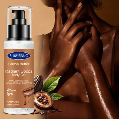 100ml Gel corporal hidratante, la vitamina C ayuda a iluminar la piel, diseño minimalista, dispensador de bomba, refrescante y cómodo, cuidado corporal diario