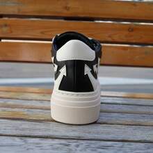 Platform Mixed Color Unisex Shoes Fashion Increase Runway Sport Casual Trainers Red Fire Sewing Outdoor Sneakers Tennis Female Skateboard Shoes - 黑與白 - 查看 9