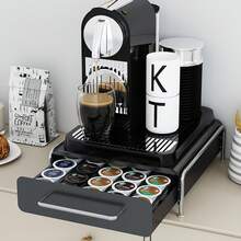 Coffee Pod Holder, Carbon Steel Coffee Capsule Organizer Storage Drawer For Home Office - Ver 5