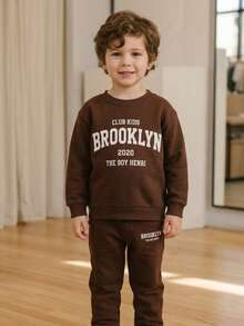 conjunto CASACO E CALÇA MOLETOM  DE TIME PARA MENINOS DO 2 AO 14 ANOS TECIDO LEVE E CONFORTAVEL INFANTIL INFTO JUVENIL ABRIGO FRIO INVERNO - Café - Visão 11