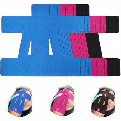 12 Count Kinesiology Tape For Shoulder,Shoulder Tape For Pain Relief,Pre-Cut For Easy Use.Stretchy Cotton Material Ensures Comfortable Wear With Hypoallergenic Adhesive Lasting 4-7 Days