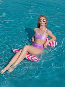 1 Peça Rede de Piscina, Rede de Água Flutuante de Piscina, Flutuador de Rede de Piscina para Adultos, Cama Flutuante de Natação, Rede Inflável para Adultos, Diversão e Descanso de Férias - Multicolorido - Visão 8