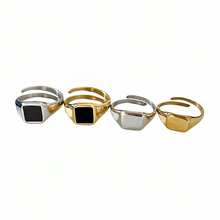 1 chiếc nhẫn midi vuông bằng thép không gỉ có thể điều chỉnh kích thước, tinh tế, sang trọng, tối giản theo phong cách INS, phù hợp để đeo hàng ngày, chống thấm nước, không phai màu, không gây dị ứng, chống mài mòn, thích hợp cho mọi phụ nữ đeo hàng ngày. - nhẫn út hình vuông - Xem 11