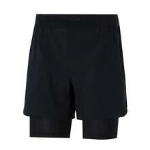 Under Armour Pantalones cortos deportivos y casuales para hombre 2 en 1 Peak Woven STS ligeros para entrenamiento físico 1378604-001 - Negro - Ver 1