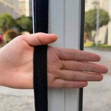 1 tấm lưới chống muỗi tự dính màu đen, độ trong suốt cao, thoáng khí, không cần khoan, che phủ toàn bộ mép, tạo lớp chắn côn trùng, thích hợp cho phòng ngủ, phòng khách, nhà bếp. - màu đen - Xem 6