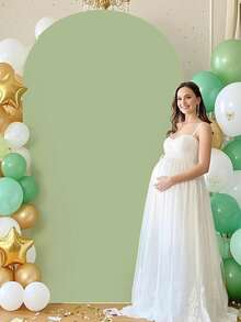 1pc Light Green Wedding Arch Cover 80*180cm/100*200cm/120*220cm, Double-Sided Arch Cover, Suitable For Party, Ceremony, Graduation Celebration, Bridal Shower, Baby Shower, Photo Booth Backdrop, Graduation, Wedding, Party, Engagement And Other Decorations - View 7