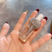 Glass Dropper Bottle With Crystal Decor, Mini Essential Oil Dropper Bottle, Transparent Glass Bottle For DIY Cosmetics, Perfume, Liquid Samples, Essential Oil Dispenser, Dropper Bottle, Cosmetic Travel Container Set, Liquid Storage, Suitable For Cosmetics, Perfume, Essential Oils - View 4