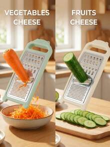 1件装多功能三合一蔬菜削皮器，快速削皮切片，易于清洁且耐刮擦，适用于厨房中多种食材加工，例如将蔬菜和水果切丝、切片、研磨成泥。 - 彩色 - 查看 6