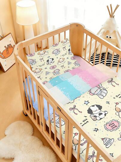 1 Set Of Baby Bedding, Multiple Cute And Playful Puppy Pattern Baby Duvet Covers Set, Made Of Polyester Material, Digitally Printed, Multiple Sizes Reversible Duvet Covers Set, Suitable For Baby Holiday Gifts, Bedroom Baby Beds, All Year Round