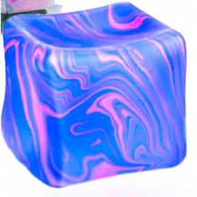 Rotating Soft Cube, Anxiety Relief, Autism, Finger Sensory Games, Fine Motor Skills, Durable Design 2.16-Inch Semi Transparent Sensory Toy Soothing Fidget Gift Set Toy Soothing Stress For Children. As A Slow Rebound, Fun, And Relaxing Stress Relieving Toy, It Is Very Suitable For Relaxing At Home Or In The Office - Blue - View 1