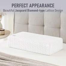 HARBOREST - Almohada para dormir lateral para dolor de cuello y hombro almohada de espuma viscoelástica con firmeza ajustable 24 x 12 x 5 pulgadas - Blanco - Ver 7