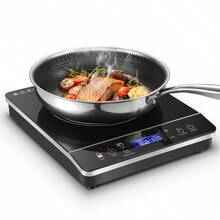 Portable Induction Cooktop Burner, 1800W Induction Hot Plate With LCD Touch, 20 Cooking Modes & 3-Hour Timer, Prevention Lock & Auto Shutoff, ETL Certified Electric Stove For Home, Dorm, RV - View 2