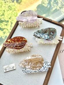 Rhinestone Star Hair Clip, New Strawberry Heart Acetate Hair Clip, Elegant & Cute Hair Clip - Multicolor - View 6