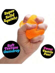 Random Color Squeeze Soft Gummy - Stress Relief Toy, Squeezy Sensory Toy, Birthday/Party Gift, Anxiety Relief, Sock Stuffer, Classroom Reward - 彩色 - 查看 3