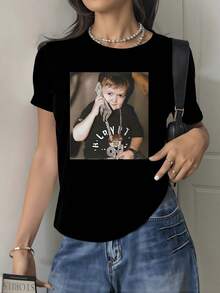 Women T-Shirts - Black - View 8