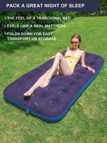 1PC Air Mattress: Inflates Quickly, Easy To Carry And Store, Suitable For Indoor Use And Camping - Navy Blue - View 3