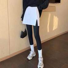 1pc Elastic Waist Extender, Women Shirt Extender, Adjustable Layered Fake Skirt Hem Extender - White - View 4