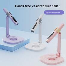可充电式UV美甲灯带支架，便携式凝胶美甲固化灯，无线充电，随时在家享受专业沙龙级美甲护理 - 彩色 - 查看 6
