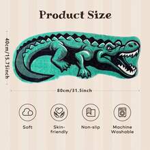 Bathroom Ocean Animal Bath Mat, Cute Crocodile Pattern Bedroom Carpet, Absorbent Microfiber Super Soft Funny Non-Slip Bathroom Rug, Summer - Cute Crocodile Pictures - View 16