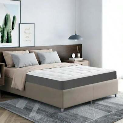 Colchón Para Cama Matrimonial Memory Foam 190*135*15cm Blanco,Alta Resistencia y No es Fácil Colapsar