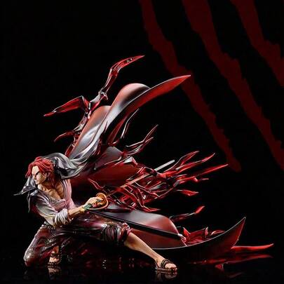 Knife-Wielding Shanks Figure, Anime Merchandise, Anime Merch Gift For Friends Birthday, Hot-Blooded Anime Character Statue, Desktop Decor, PC Decoration, Collectible Figure, Valentine's Day Gift, Small Gift, Collectible