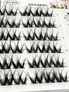 36pcs Voluminous Curl Style Lashes, Flirty Look Increasing Lash Density, Self-Adhesive False Eyelashes Without Glue - View 8