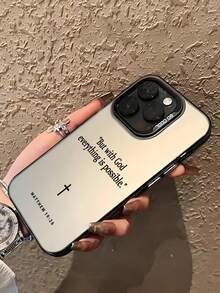 1 Piece Of Phone Case With Bible Scripture Pattern Design, Anti Drop Protective Cover, Suitable For IPhone 17/17 Pro/17 Pro Max/16 Pro Max/15/14 Plus/13/12/11 Compatible With Samsung Fashion All Inclusive Soft Case - Multicolor - View 5