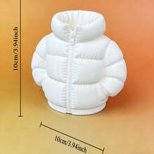 1pc Cute Down Jacket Shaped Pen Holder, Creative 3D Printed Novelty Coaster Set, Suitable For Student Classroom, Home/Office Desk Decor, Desktop Storage - A - View 9