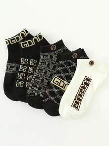 5 Pairs Men's Summer Low-Cut Socks, Breathable Moisture-Wicking Versatile Thin Non-Slip Ankle Socks - Multicolor - View 1