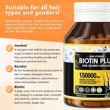 Hair Growth | With Biotin Inositol Folic AcidKeratin | Promotes Healthy Hair Regrowth & Prevents Breakage Healthcare Nail Healthcare Fitness Supplement Vitamin Bathroom Collagen Dietary Edible Dietary Edible Beauty Colagen - 1 - 查看 4