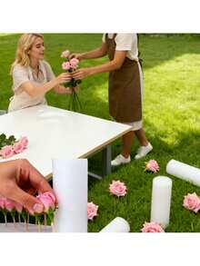1-4块优质白色花泥砖，15.75英寸 x 1.96英寸 - DIY婚礼插花底座，实心圆柱形花泥，适用于活动和派对装饰、母亲节、送给妈妈的礼物、生日、毕业典礼等场合 - 白色 - 查看 6